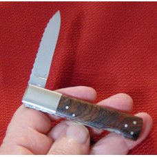 CUSTOM HAND MADE MEL PARDUE SLIM LOCKBACK FILEWORKED BLADE AND SPRING # 01 1959-1980 TAMPA FLORIDA