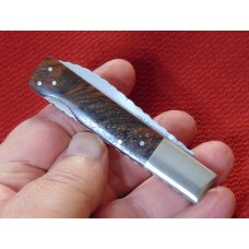 CUSTOM HAND MADE MEL PARDUE SLIM LOCKBACK FILEWORKED BLADE AND SPRING # 01 1959-1980 TAMPA FLORIDA