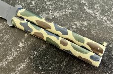 Vintage Skoz Balisong aka Butterfly Knife, Made In Japan, Camo Pattern Handle, Unused 