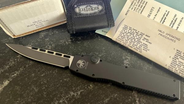 Microtech Halo 2, Tactical Model, Plain Edge Two Tone Blade, Unused 