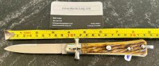 1950's Bargeon Switchblade, Beautiful Bone Handle, Made In France, Hard To Find, Unused 