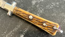 1950's Bargeon Switchblade, Beautiful Bone Handle, Made In France, Hard To Find, Unused 