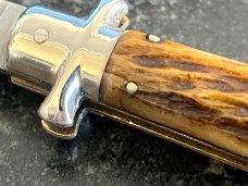 1950's Bargeon Switchblade, Beautiful Bone Handle, Made In France, Hard To Find, Unused 