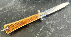 1950's Bargeon Switchblade, Beautiful Bone Handle, Made In France, Hard To Find, Unused 