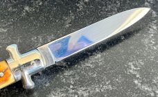 1950's Bargeon Switchblade, Beautiful Bone Handle, Made In France, Hard To Find, Unused 