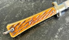1950's Bargeon Switchblade, Beautiful Bone Handle, Made In France, Hard To Find, Unused 