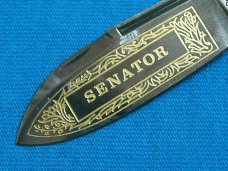 VINTAGE J W HICKEY SONS SENATOR 0003 GERMANY FOLDING POCKET KNIFE KNIVES OLD TORTOISE FANCY HANDLE
