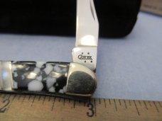 Case XX 2006 White & Black Jasper Tiny Toothpick Pattern # EX10096 SS
