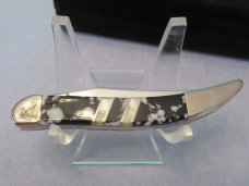 Case XX 2006 White & Black Jasper Tiny Toothpick Pattern # EX10096 SS