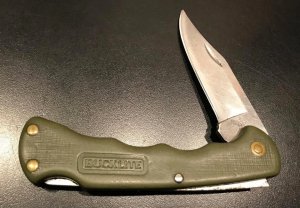 Vintage 1980s Buck 422 quotBuckLitequot Folding-Blade Hunting Knife