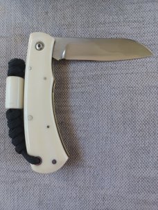 Mhara Native.,N690,..4".coa& box,..Shadow.... Full Hippo Ivory Scales..lanyard w/ivory bead