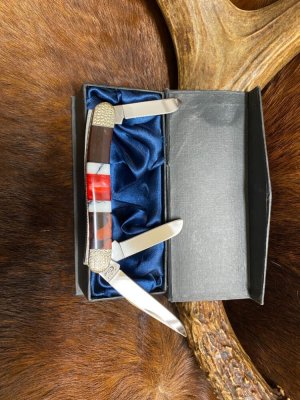 Wild Horse Customs, Case XX USA., 3318 SS, 3 Blade Stockman Knife, Acrylic Scales