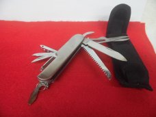 UNBRANDED HANDY STAINLESS MULTI TOOL & NYLON POUCH UNUSED FOR HOME OR CAMPING