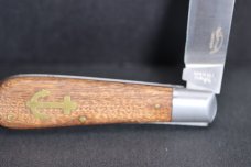 Otter Anchor Knife 173 R Small Stainless, Sapeli, Brass Anchor