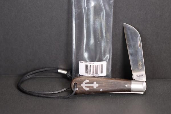 OTTER-MESSER LARGE ANCHOR SMOKED OAK FOLDING CARBON STEEL POCKET KNIFE 172ML
