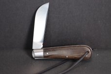OTTER-MESSER LARGE ANCHOR SMOKED OAK FOLDING CARBON STEEL POCKET KNIFE 172ML