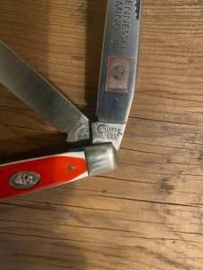 1986 cripple creek trapper Tennessee Homecoming red, white, and blue delrin