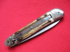 Vintage BONSA German Stag Leverlock Switchblade Knife