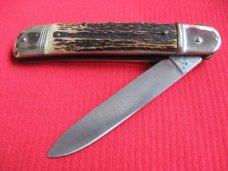 Vintage BONSA German Stag Leverlock Switchblade Knife