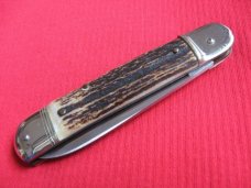 Vintage BONSA German Stag Leverlock Switchblade Knife