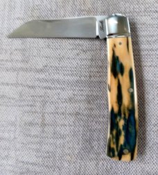 Bobby Toole Mammoth Ivory Native Slipjoint..New, CPM-154 ,4 " .coa and pouch..real color in this one