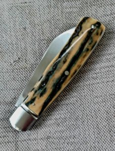Bobby Toole Mammoth Ivory Native Slipjoint..New, CPM-154 ,4 " .coa and pouch..real color in this one