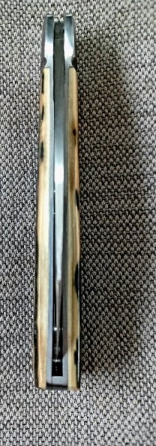 Bobby Toole Mammoth Ivory Native Slipjoint..New, CPM-154 ,4 " .coa and pouch..real color in this one
