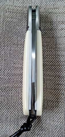 Vincenzo Balistreri Native Lever Taillock.. Hippo Ivory..fluted ..4" closed..AEB-L..coa..slip