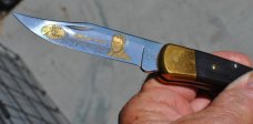 Buck 110 John Morris Bass Pro Founder 24k Gold Blade Etch Mint With Sheath 