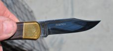 Buck 110 John Morris Bass Pro Founder 24k Gold Blade Etch Mint With Sheath 