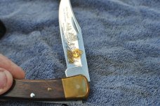 Buck 110X Merle Haggard 24k Gold Inscription Branson MO 1992 Comes In Buck Sheath