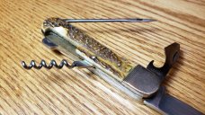 Hubertus Stag Knife, Solingen Germany, Lockback, 4 Blades, Beautiful Stag, Lightly Used & Sharpened.