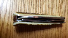 Hubertus Stag Knife, Solingen Germany, Lockback, 4 Blades, Beautiful Stag, Lightly Used & Sharpened.