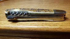 Hubertus Stag Knife, Solingen Germany, Lockback, 4 Blades, Beautiful Stag, Lightly Used & Sharpened.