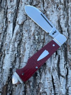 RIAAN RAS CUSTOM BULLET END JACK BURNED RED MICARTA *AMAZING*
