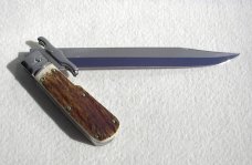 NOS FOX 12" ART. 648 ( PIG STICKER ) GENUINE STAG MANIAGO ITALY LEVER LOCK FOLDING HUNTING KNIFE 