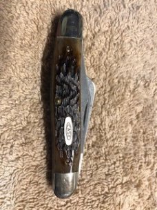 Case XX Stainless USA 1 Dot (1989) Bone 6347 HP SSP Tested XX Razor Edge Stockman Knife # 23-K-13
