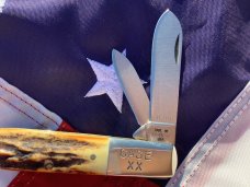 Case XX 1982 8 Dot Barlow w/ Great Stag Handles -Mdl# 52009 SSP -Serialized #206