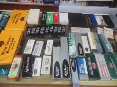 OVER 60 VINTAGE EMPTY USED KNIFE BOXES CASE XX OLD TIMER KABAR etc.
