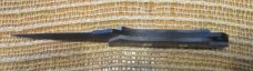 Jay Bigler all-black fixed blade with silver-toned fasteners