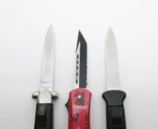 Lot of (3) OTF Out-The-Front Automatic Switchblade Knives - 2 Vintage - 1 Newer