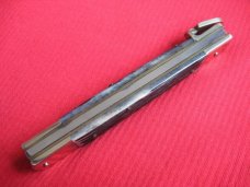 Vintage German WEIDMANNSHEIL Worm Grove Bone Leverlock Switchblade Knife