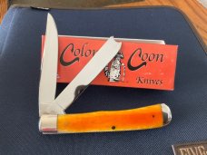 COLONEL COON USA ORANGE BONE TRAPPER W BOX (QUEEN CUTLERY) CC19RSAG NIB