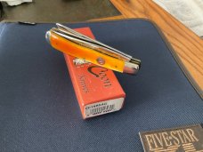 COLONEL COON USA ORANGE BONE TRAPPER W BOX (QUEEN CUTLERY) CC19RSAG NIB