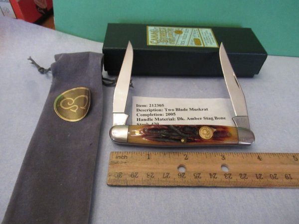 Canal Street Amber Stag Bone Muskrat Item # 212305