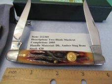 Canal Street Amber Stag Bone Muskrat Item # 212305