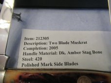 Canal Street Amber Stag Bone Muskrat Item # 212305
