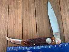 A.G. Russell Texas Toothpick Texas Ranger Commemorative European Red Deer Jigged Bone