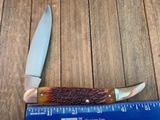 A.G. Russell Texas Toothpick Texas Ranger Commemorative European Red Deer Jigged Bone