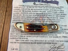 Queen Ranger Design by Justin Gingrich First and Only Damascus Blade Knife Queen Made 1 of 125